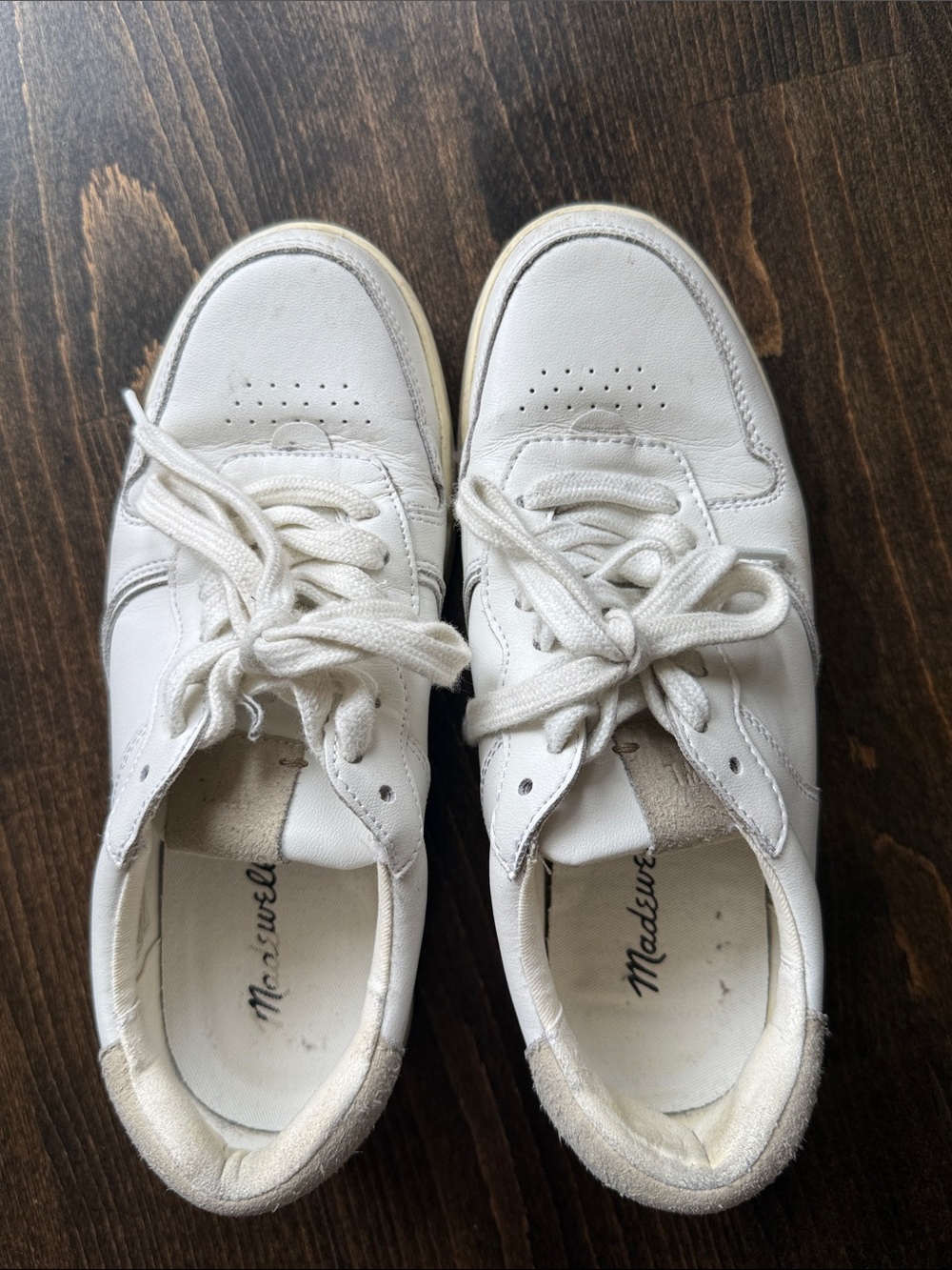 Madewell White Low-Top Leather Sneakers - size 7
